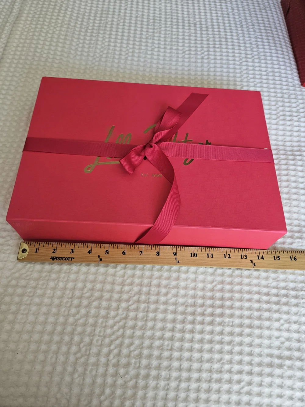 Lilly Pulitzer Pink Gift Box with Gold Logo